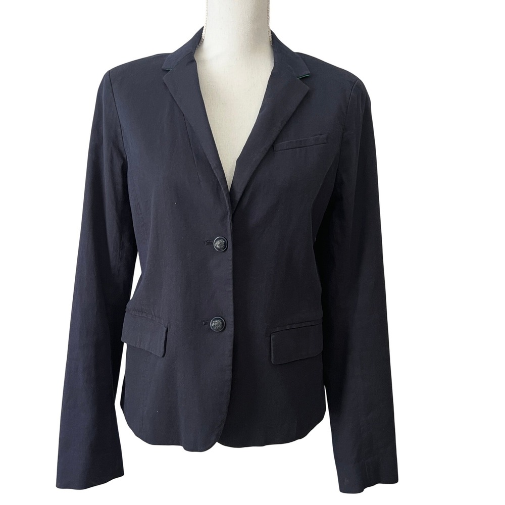 Gap The Academy Blazer Women 8 Navy Blue Preppy Career Professional Academia